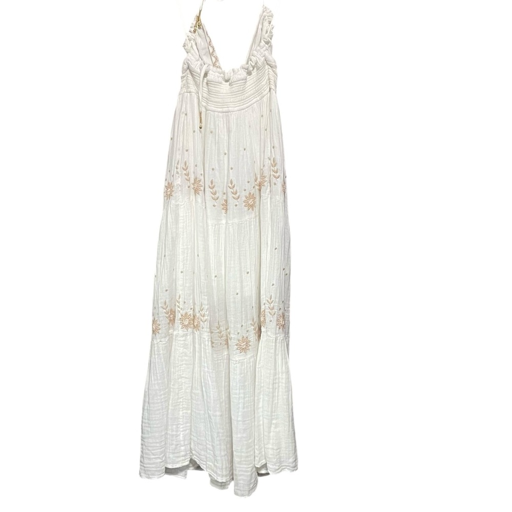 Free People Real Love Embroidered Bohemian Maxi Dress Size M Summer Resort Boho - Picture 13 of 16